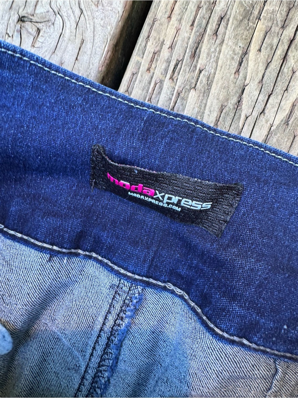 Flared Women's Jeans in Dark Blue - Picture 4 of 6